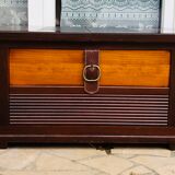 Wooden coffee table with interior niche