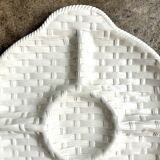 Plat à compartiments en faïence tressée italienne