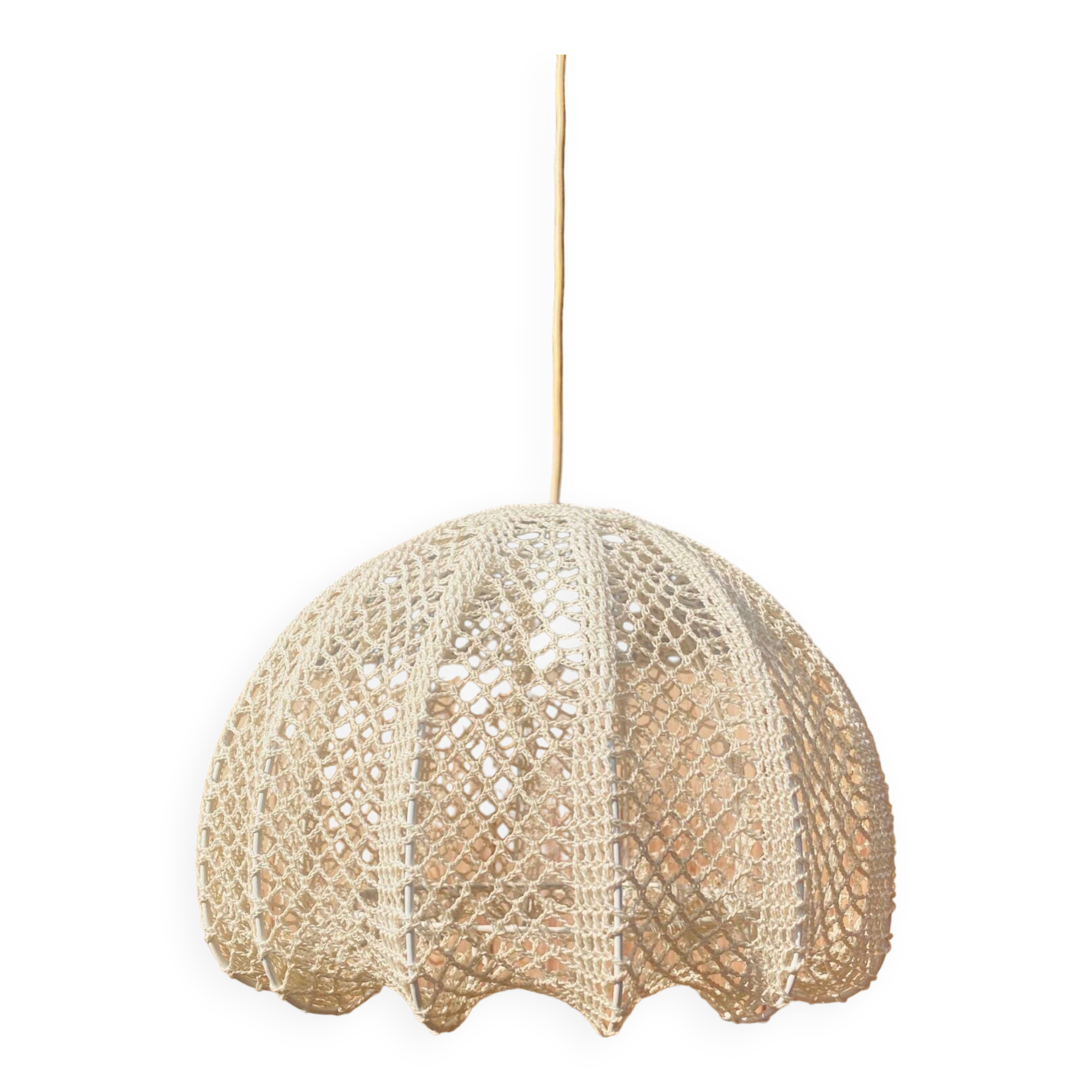 Suspension bohème vintage en crochet