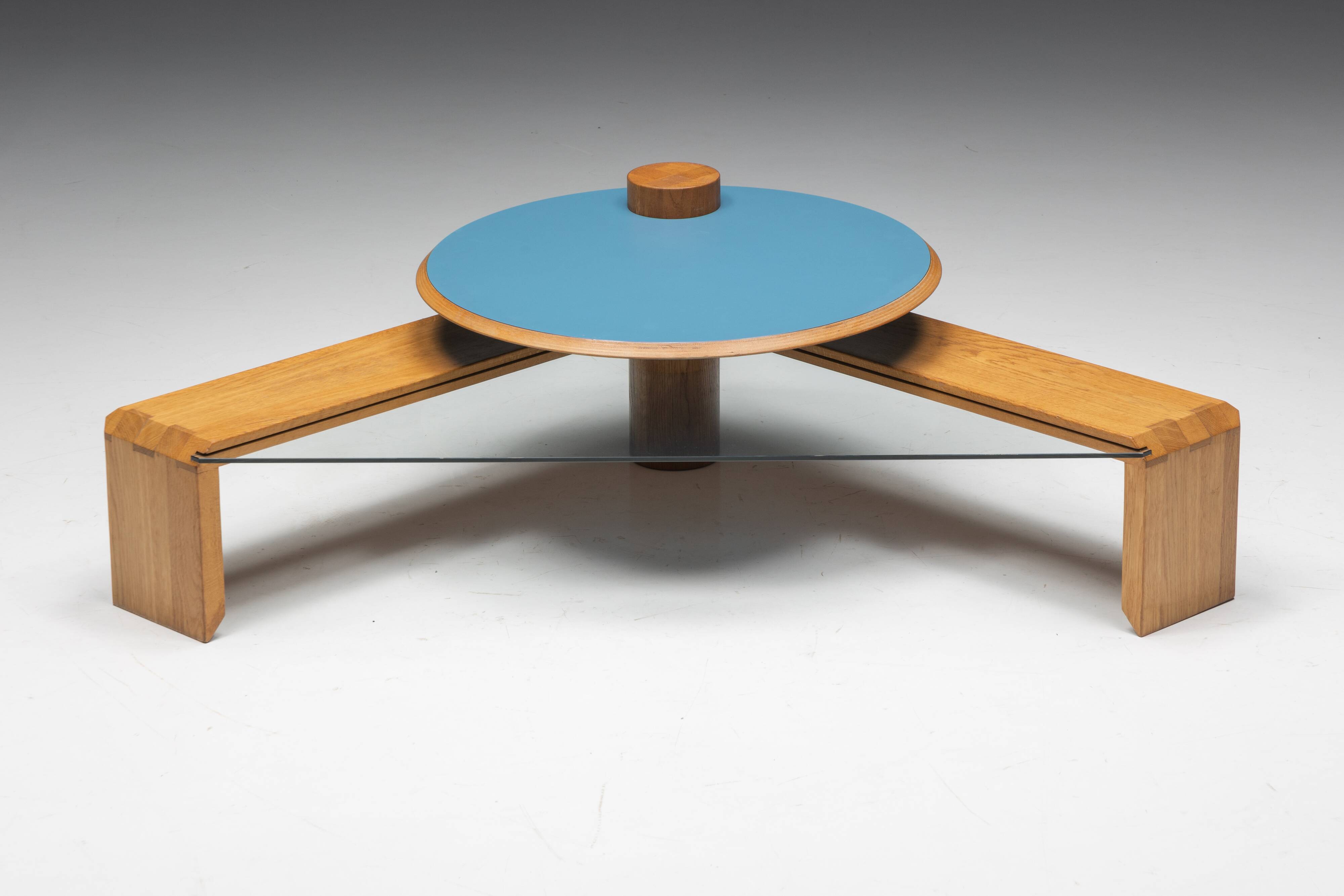 Memphis Geometric Coffee Table, Italy, 1980s