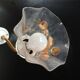 Elbow Wall Lamp Porcelain Tulip Gold with Flowers