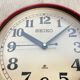 Vintage red seiko navy wall clock, 1970s