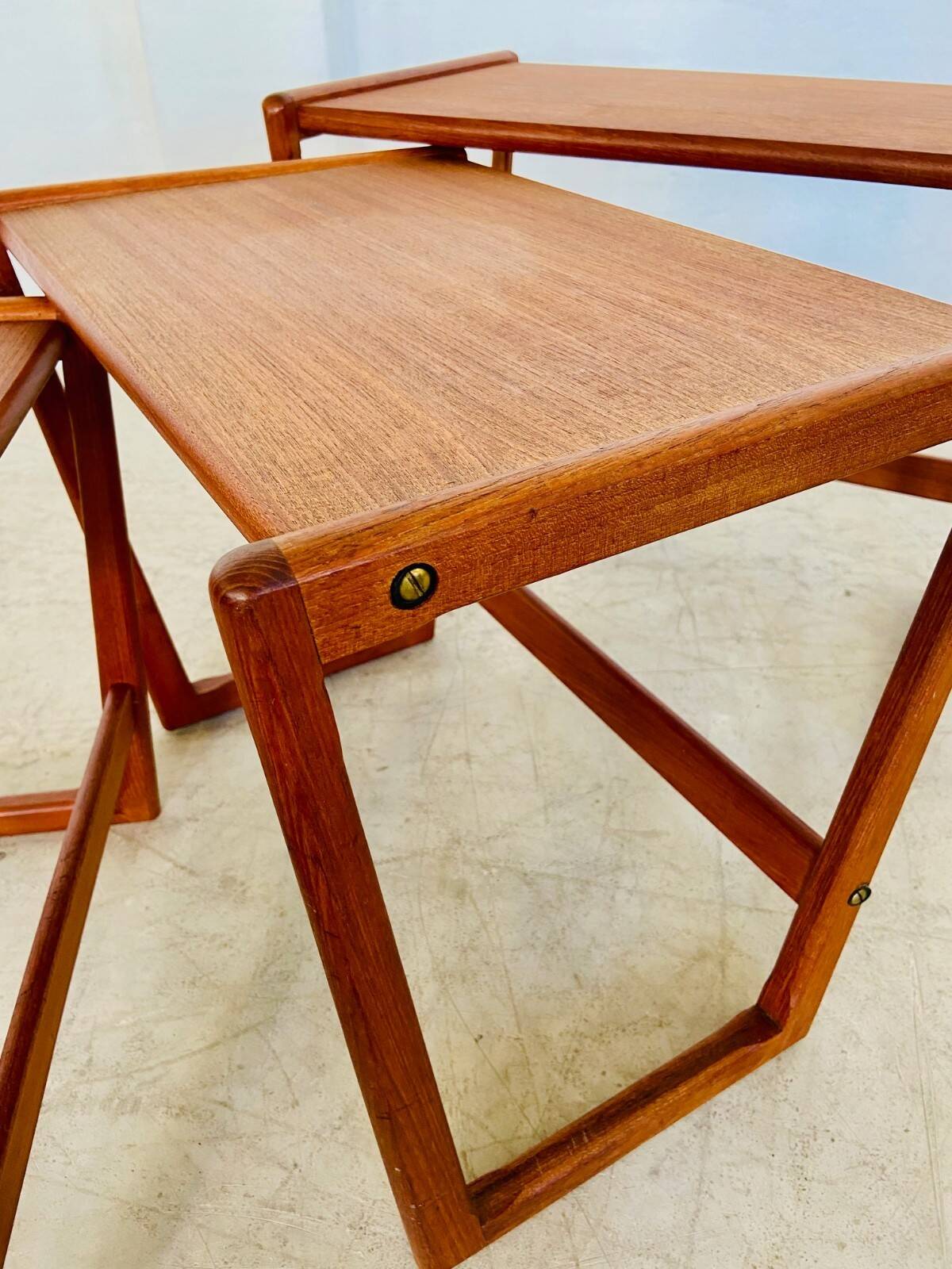 Vintage Danish mid-century retro Kai Kristiansen nesting tables 1960s