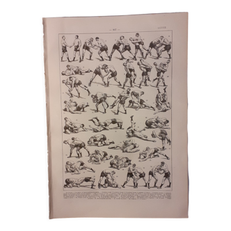 Lithograph on wrestling 1922