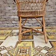 Vintage 1960s wicker rattan armchair