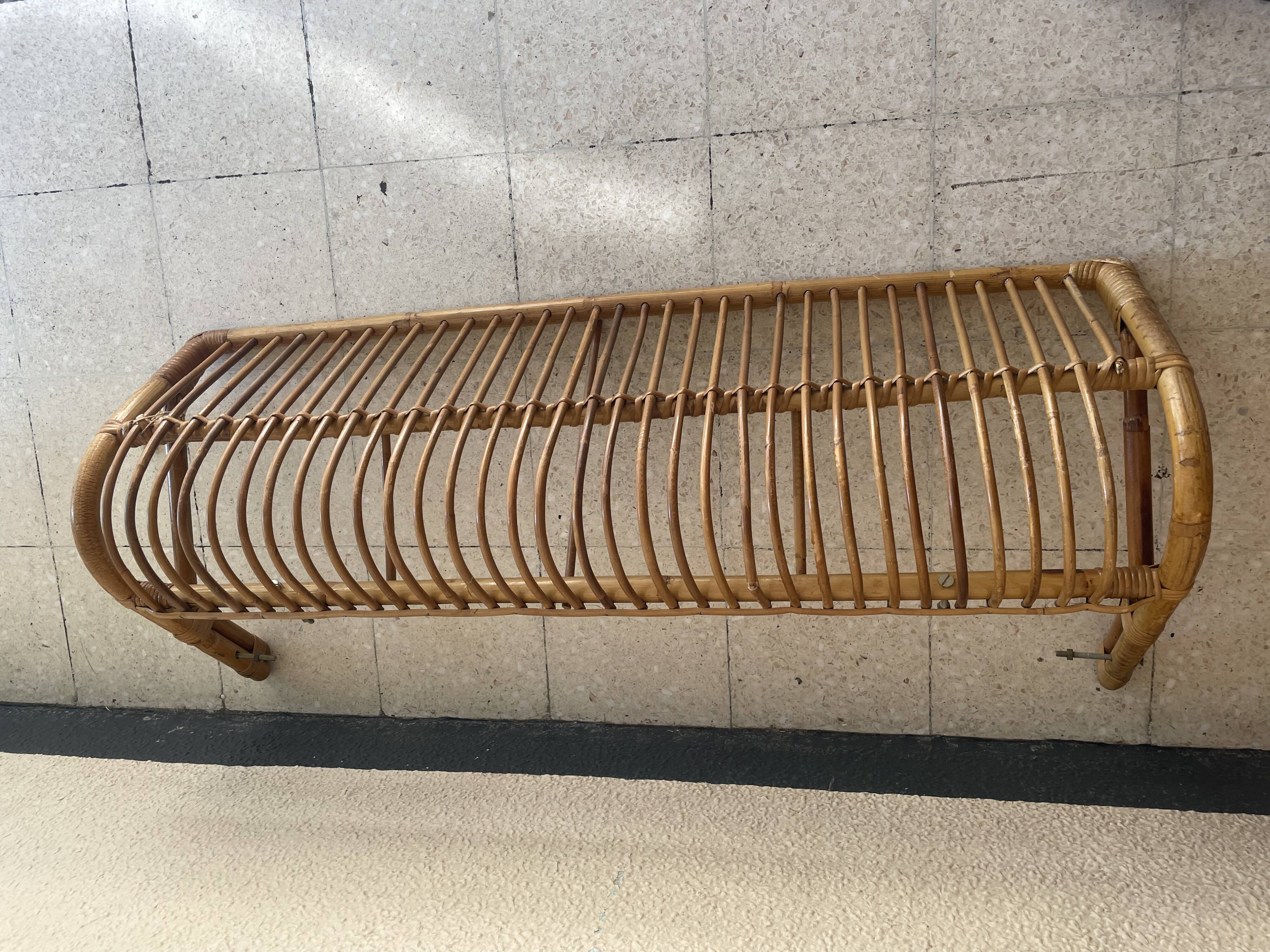Vintage rattan daybed