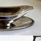 Silver stainless steel gravy boat