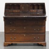 Antique English Oak Secretary / Chest of Drawers