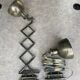 2 accordion scissors wall lights Cheoma in silver metal