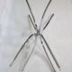 Coffee Table Chrome Spider Legs and Glass 1970s Italy