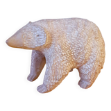 Stone bear sculpture, folk art