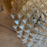 Lot de trois plafonniers en verre art déco