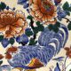 Tableware set, rooster with peonies or dolphin, Gien 1940