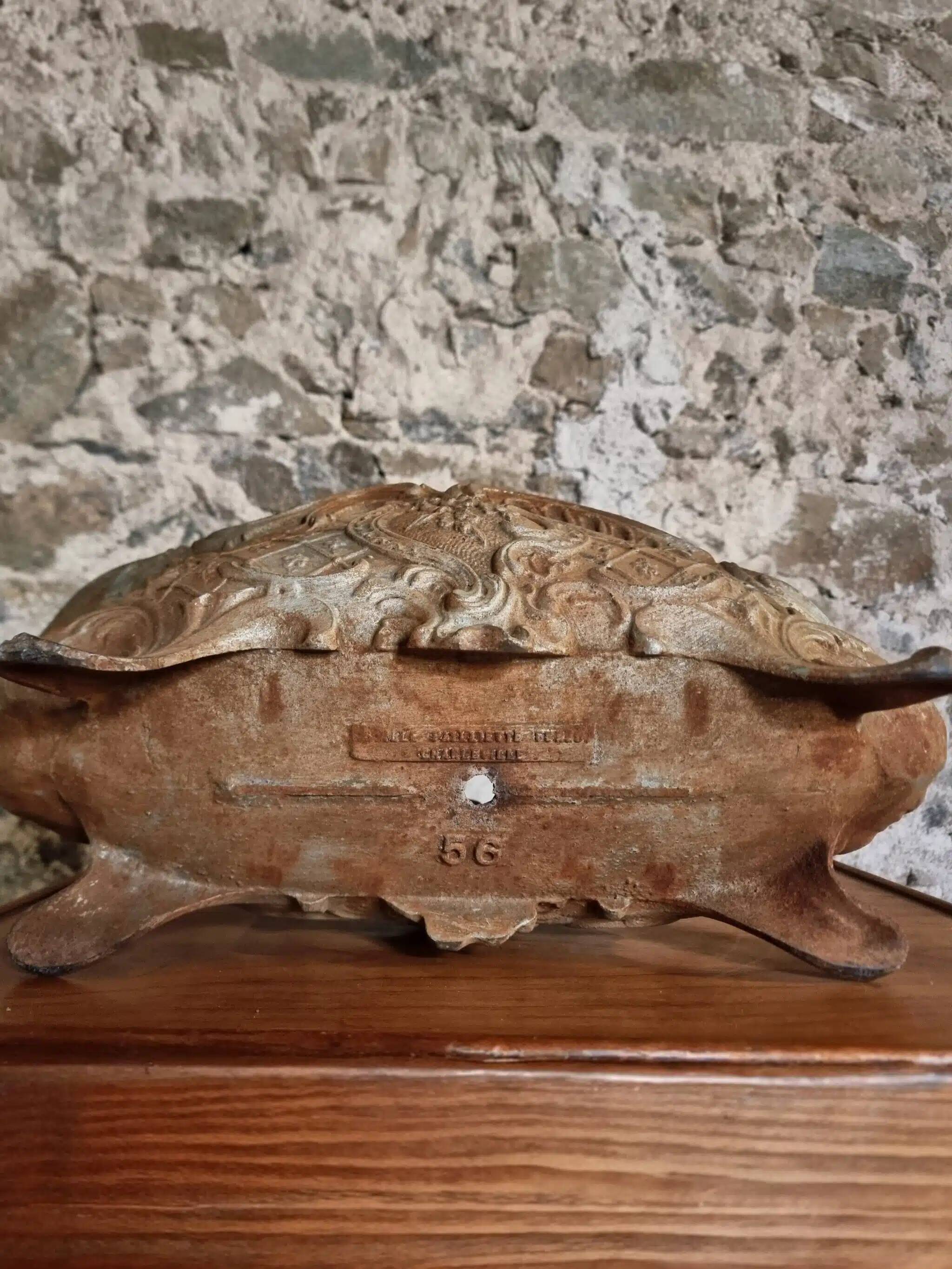 Antique French cast iron planter