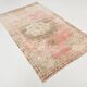 Pale Red & Brown Vintage Rug, 124x197Cm