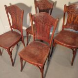 Ensemble de quatre chaises Joseph et Jacob Kohn