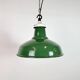 Industrial British Green Enamel Factory Pendant Lamp, 1960s