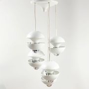 Lustre en cascade de l'ère spatiale par Klaus Hempel pour Kaiser Leuchten, Allemagne, 1972