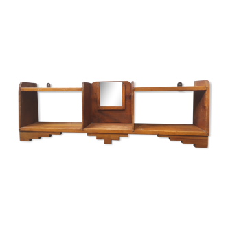 Art deco wooden shelf