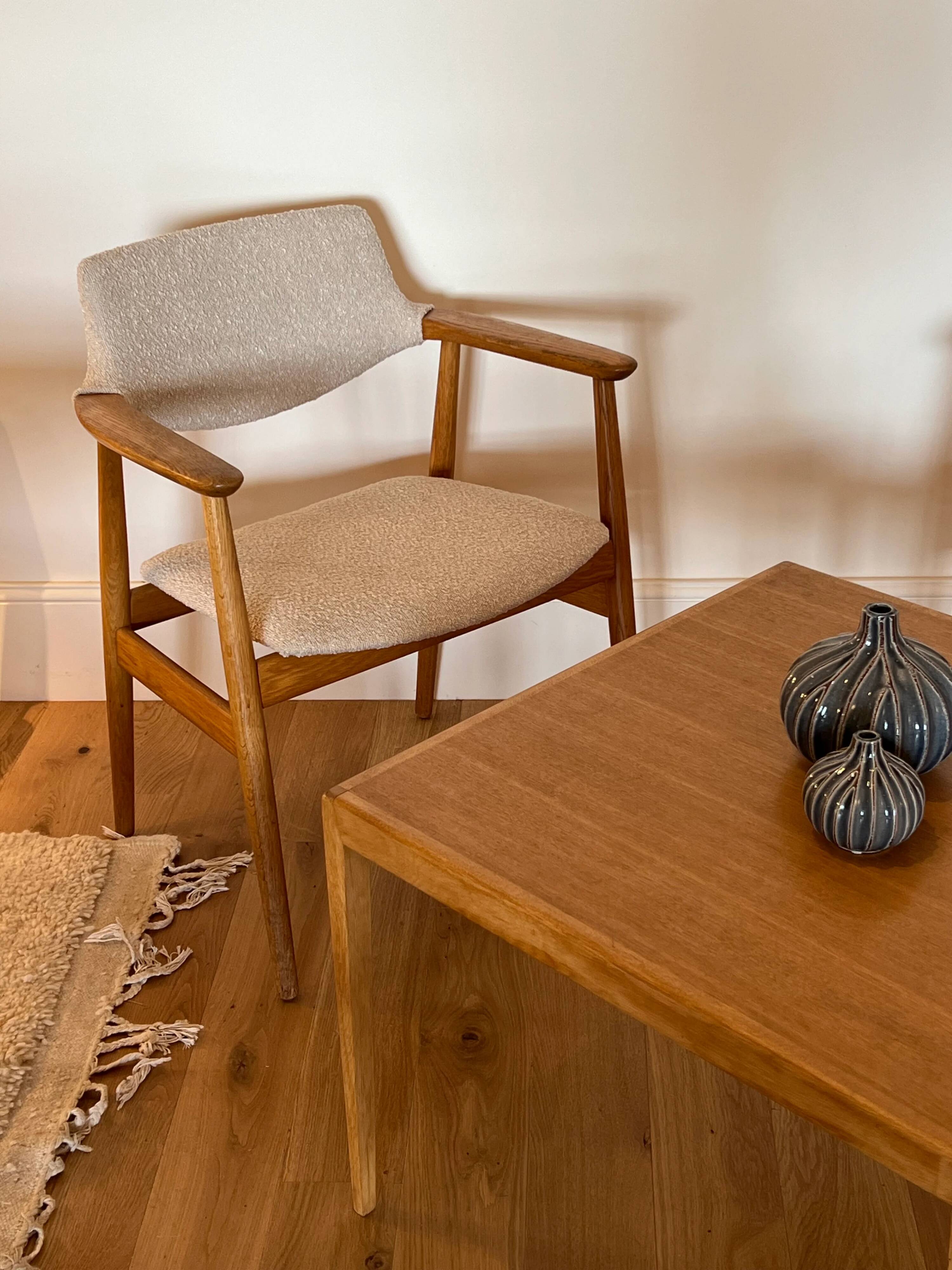 Vintage Scandinavian oak armchair "Holm" - 1960s