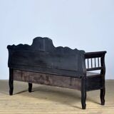 Banc ancien en pin, années 1900