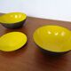 Yellow Krenit Bowls by Herbert Krenchel Torben Ørskov, Set of 3, 1960s