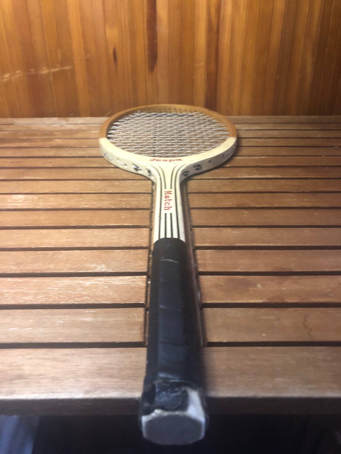 Old jespa match tennis racket vintage wood