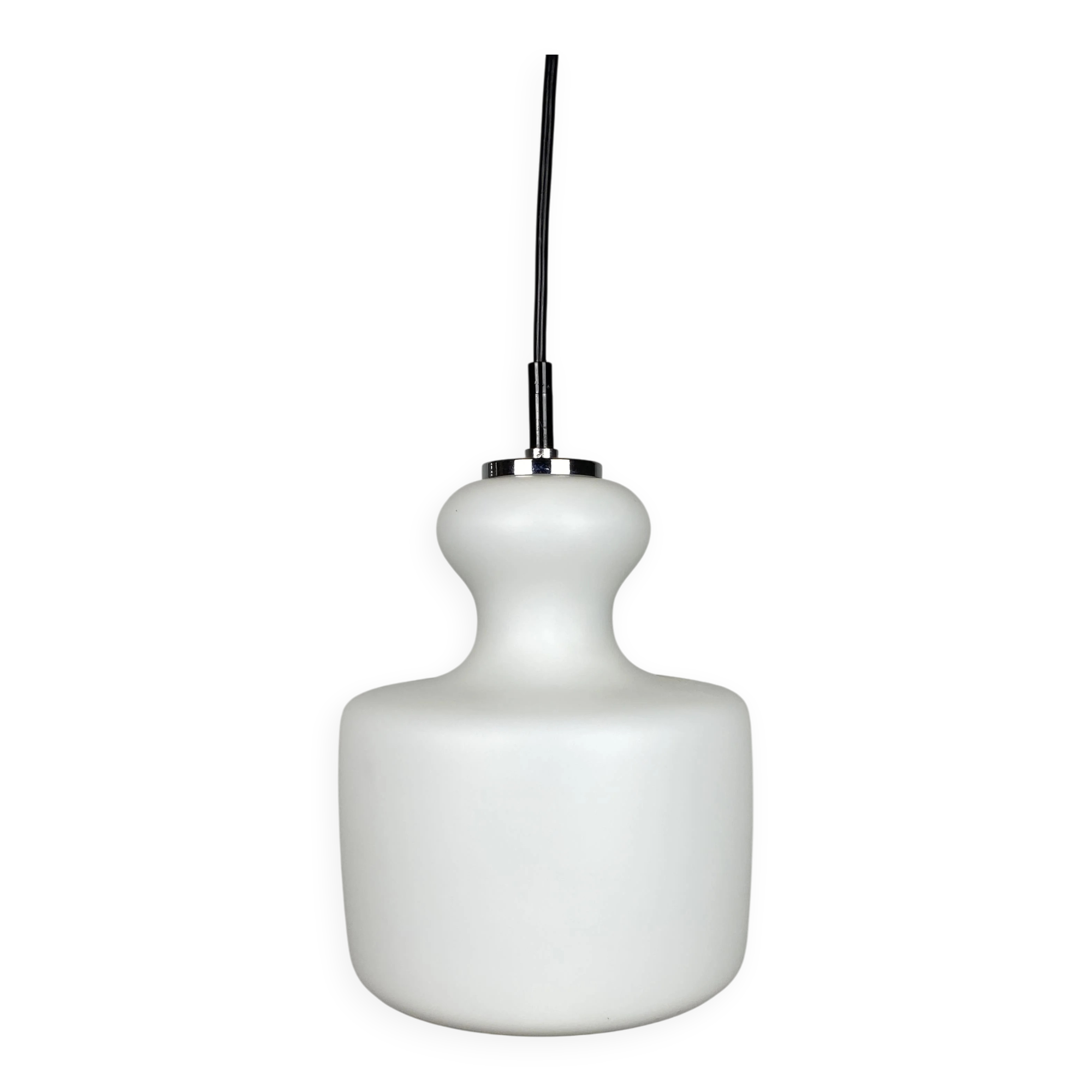 Frosted white glass pendant by Peill and Putzler 1960