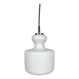 Frosted white glass pendant by Peill and Putzler 1960