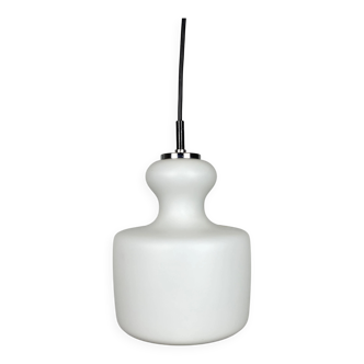 Frosted white glass pendant by Peill and Putzler 1960