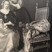 Casper Netscher, La toilette, gravure, XIXème siècle