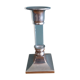 Silver-plated metal candlestick and lucite plexiglass
