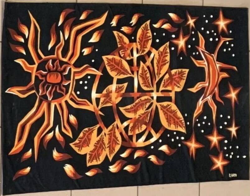 BRAUN ET CIE Tapestry - After Raymond HURTU - Entitled Astral Light