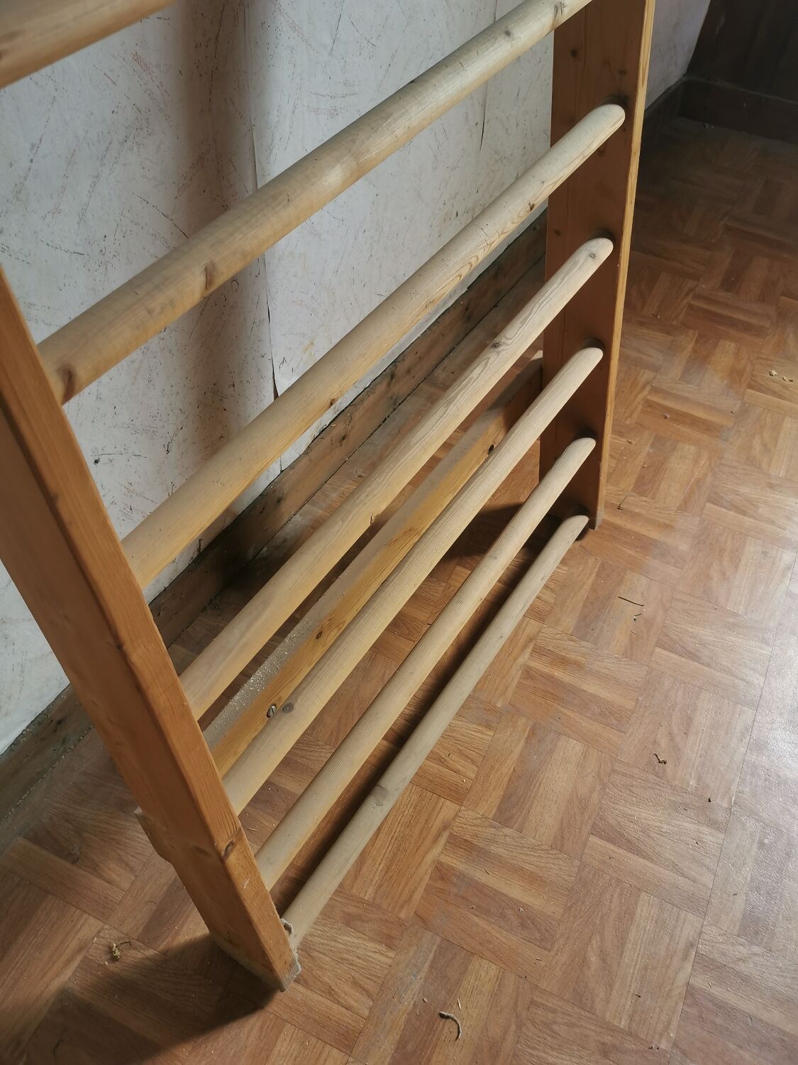 Vintage wooden gymnastics spaniel