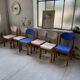 6 colorful 80s beech chairs