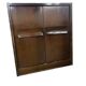 Vintage brutalist buffet/bar/dark wood sideboard