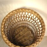 Large wicker wastepaper basket