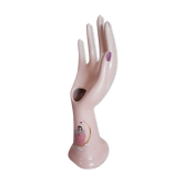 Hand wear pink jewelry , Pierrot, soliflore, vintage French, 50s