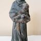 Sculpture en bois polychrome de Saint Antoine, école ibérique, XVIIIe siècle