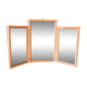 Miroir ancien triptyque 76x45cm
