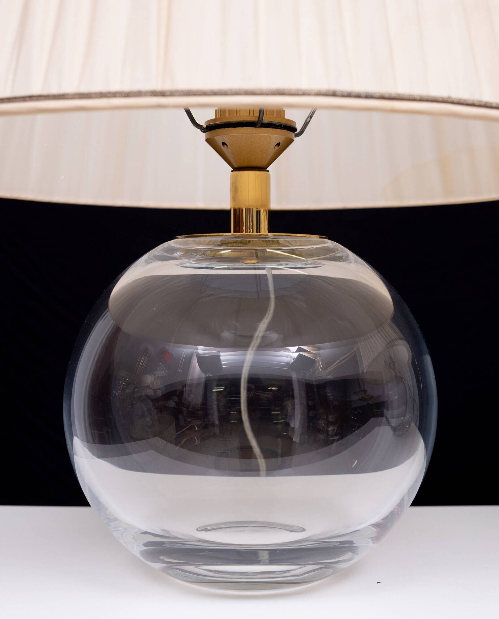 Set Glass ball table lamps 1970s France