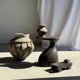 Sexy Neck - Solid wood (monoxyle) brown side table