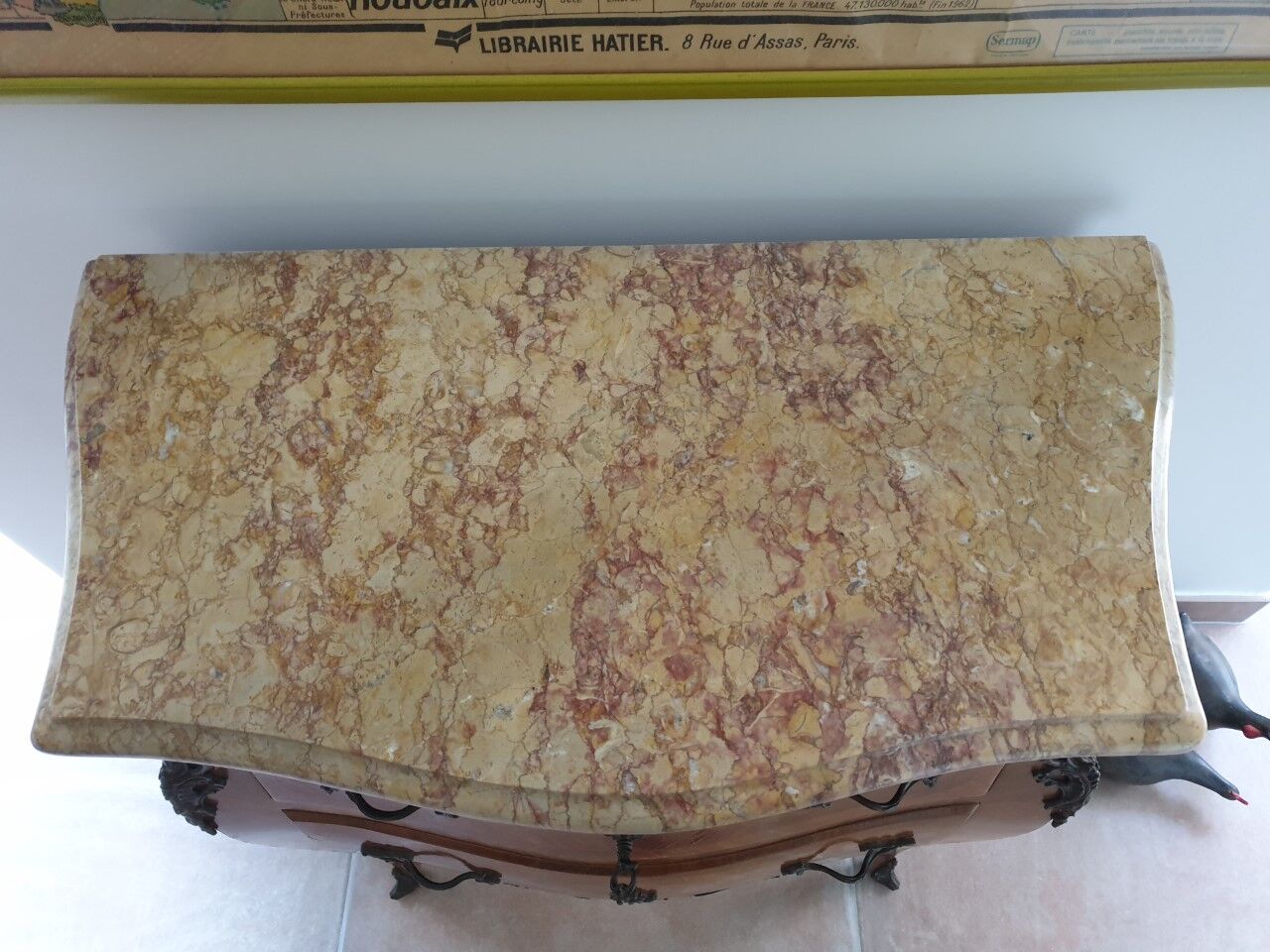 Louis XV curved chest of drawers