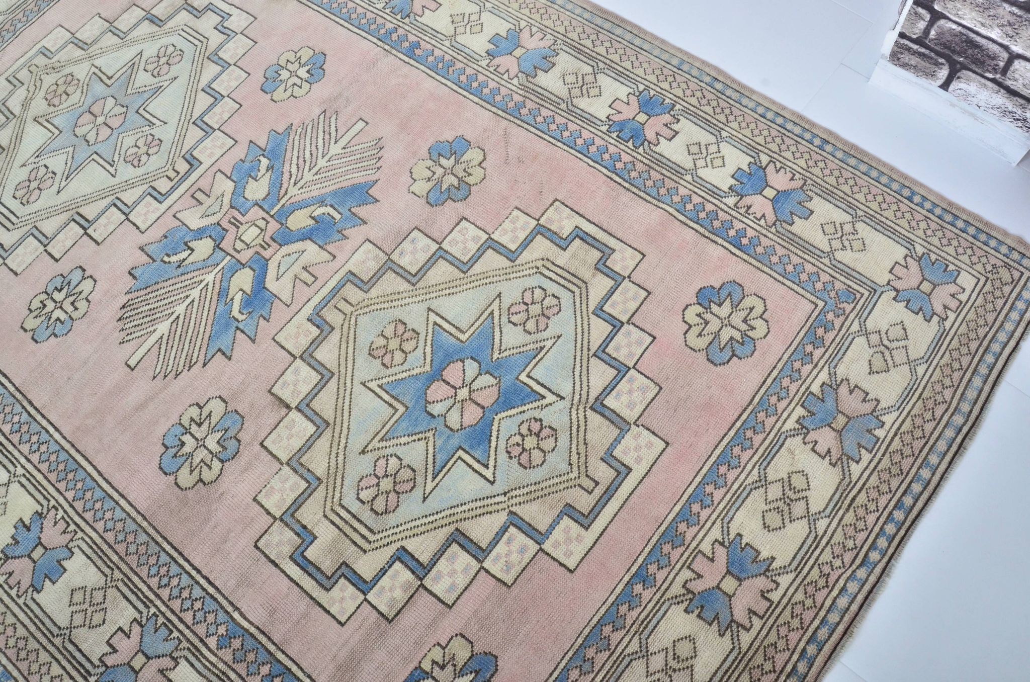 Oushak floral rug sku 3543