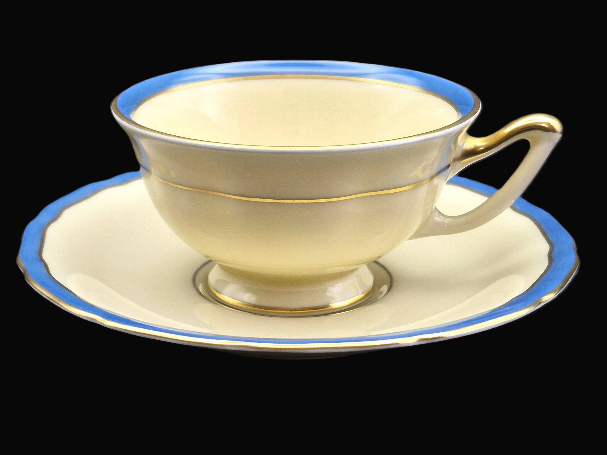 Set of three antique Thomas Bavaria cups – Ivory porcelain