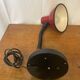 Antique style desk lamp aluminor red metal + black plastic vintage