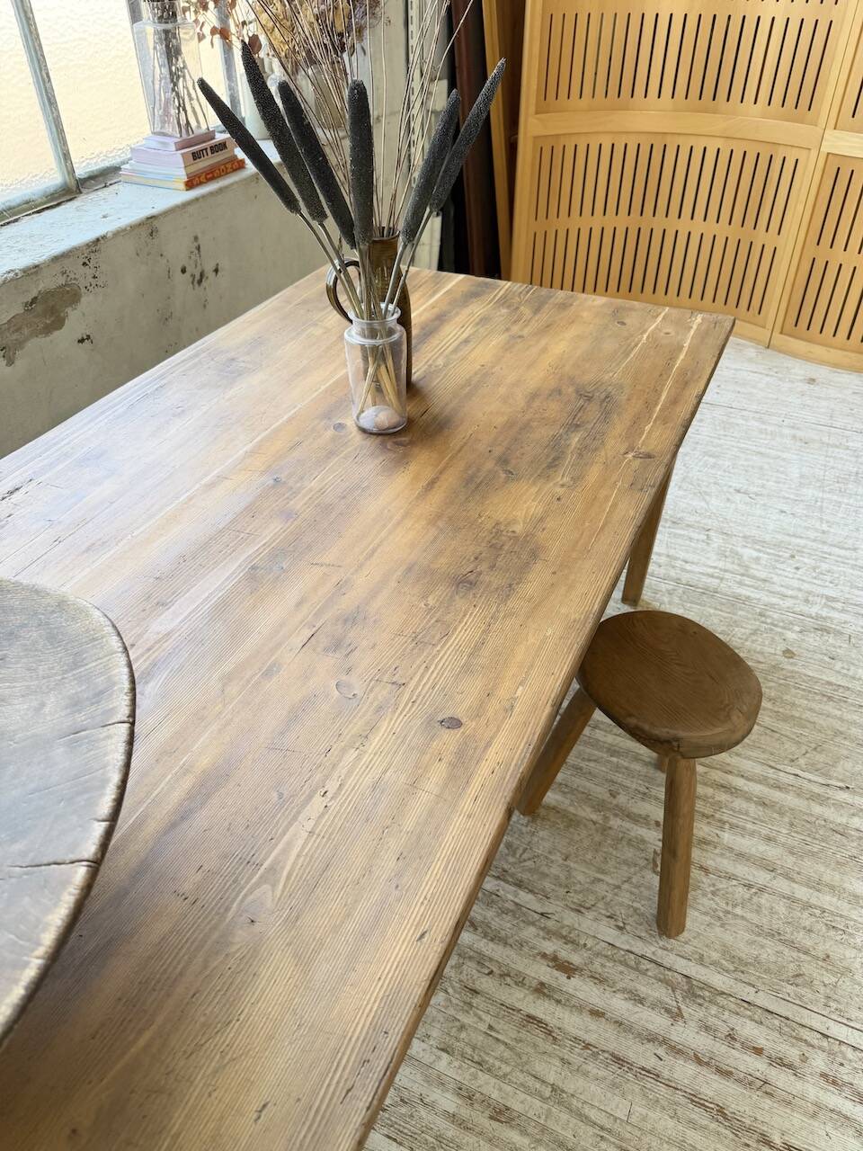 50s pine and oak farmhouse table 2.5m