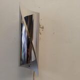 Pair of 70s/80s bidirectional chrome wall lights
