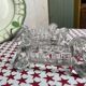Lot de 6 porte-couteaux en verre moulé anciens