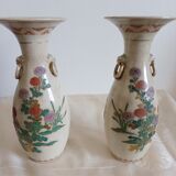 Pair of Japanese Satsuma vases from the Meiji period